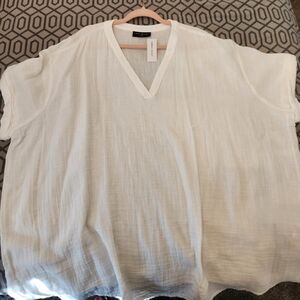 BNWT Lane Bryant 30/32 White Gauze Top